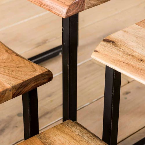 Table de chevet suspendue en bois et métal MELBOURNE