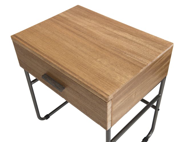 Table de chevet bois style rétro CARPATES