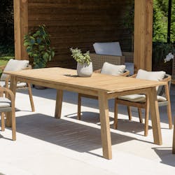 Table de jardin acacia naturel 200 cm BAHIA