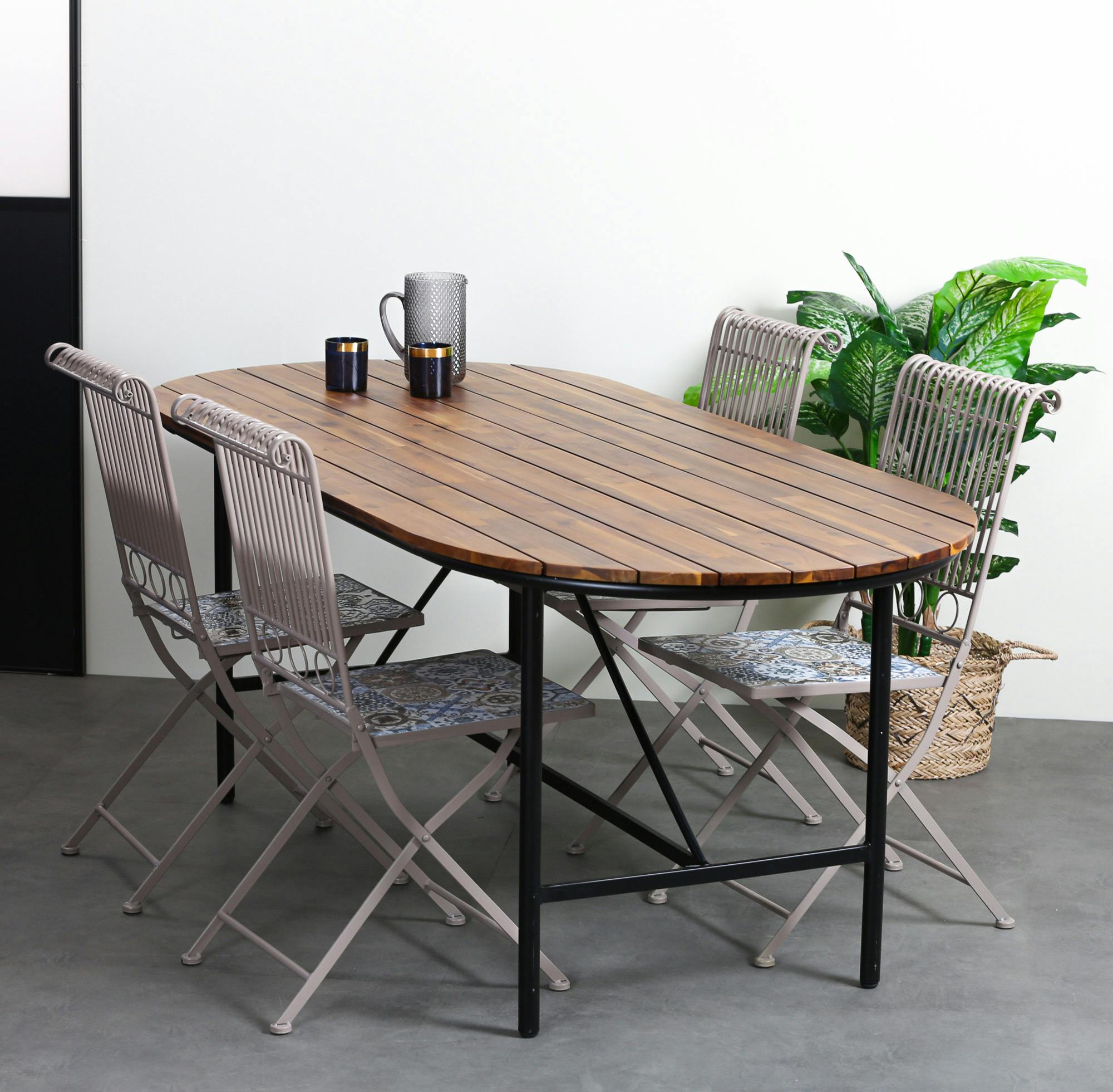 Table de jardin bois d'acacia 200 cm