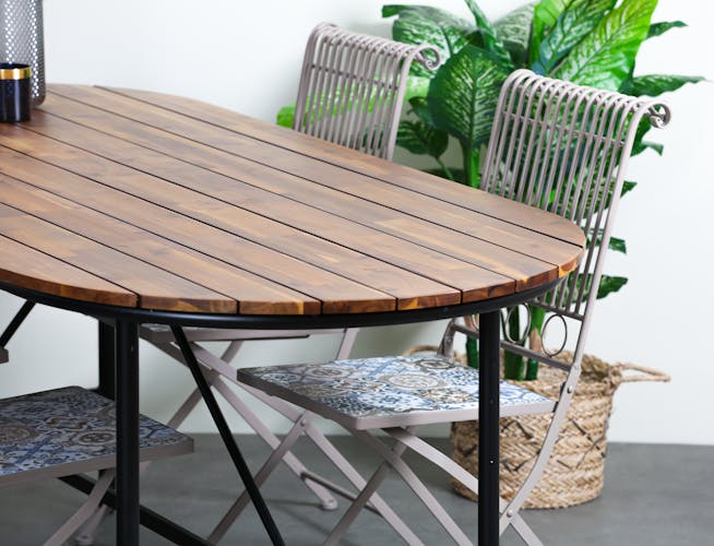 Table de jardin bois d'acacia 200 cm