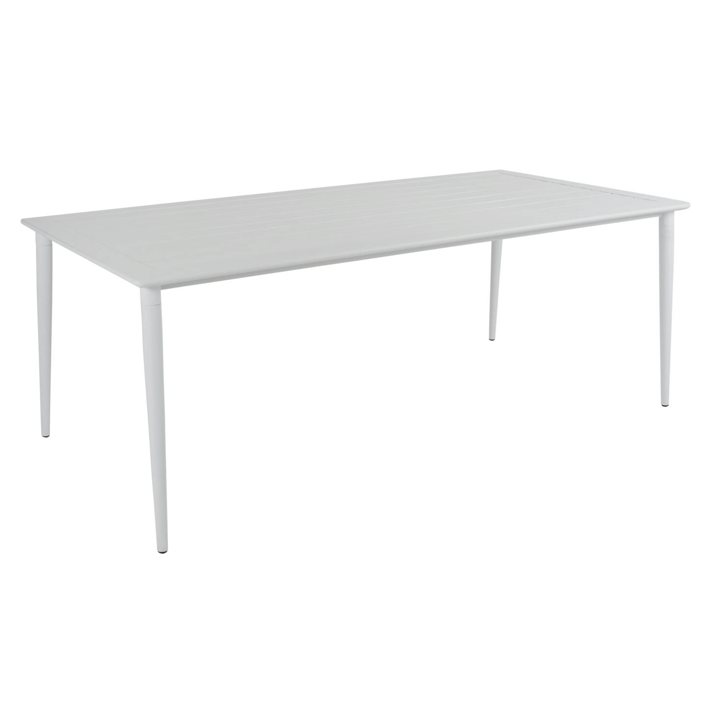 Table de jardin en aluminium finition blanc 200 cm STOCKHOLM