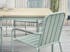 Table de jardin en aluminium vert argile et teck 238 cm OSLO