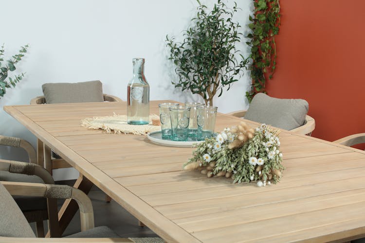 Table de jardin en bois d'acacia 220 cm IBIZA