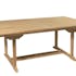 Table de jardin en teck brut rectangle extensible 120/180x90x75cm SUMMER
