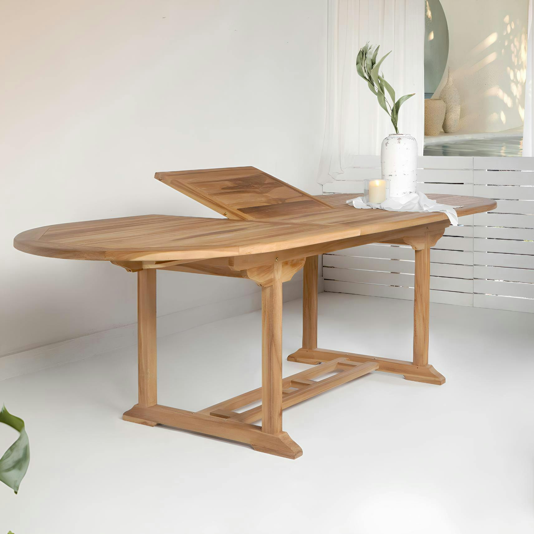 Table de jardin en teck extensible 180/240 KUTA