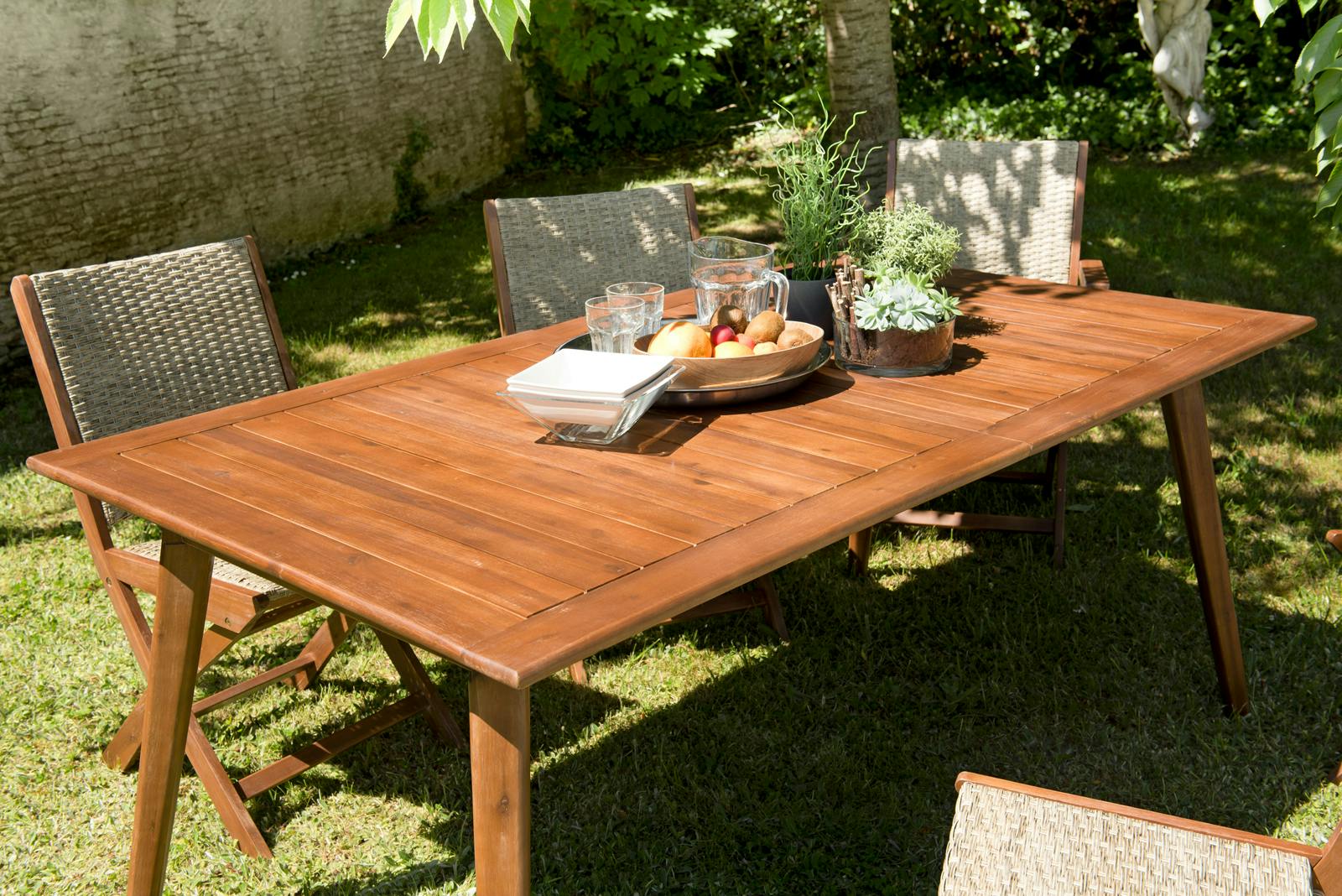 Table de jardin extensible 180/240 acacia SUMMER