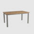 Table de jardin extensible en aluminium gris sable et teck 152/210 cm OSLO
