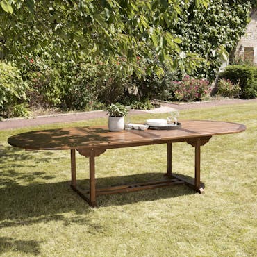  Table de jardin extensible en teck huilé 200/300 cm SUMMER
