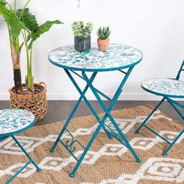  Table de jardin motif oiseau D 60 cm GRENADE