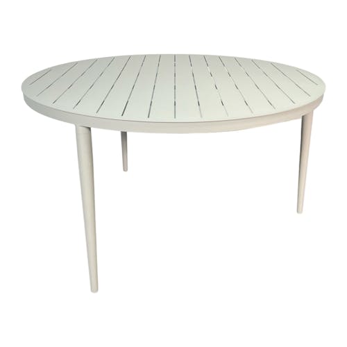 Table de jardin ronde en aluminium gris poudré Ø 130 cm STOCKHOLM