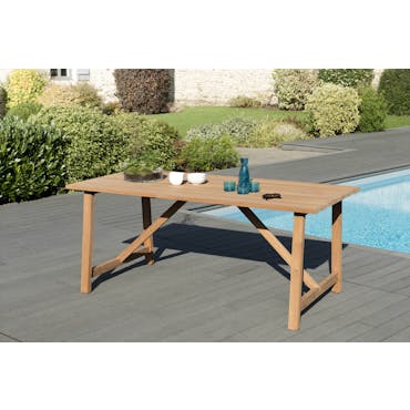  Table de Jardin Teck 180x90cm BERGEN ref. 30020834