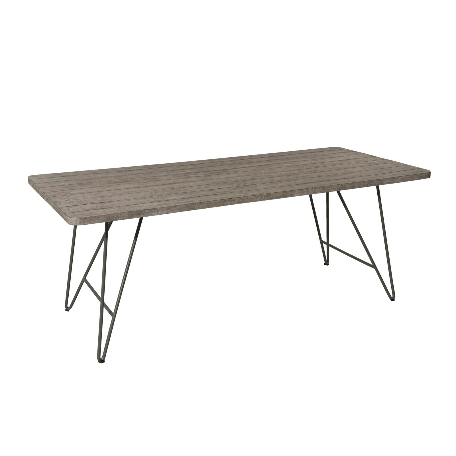 Table de Jardin Teck acier 200x90cm DETROIT ref. 30020811