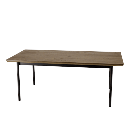 Table de repas 200 cm plateau bois marron DERRY | Tables à manger ...
