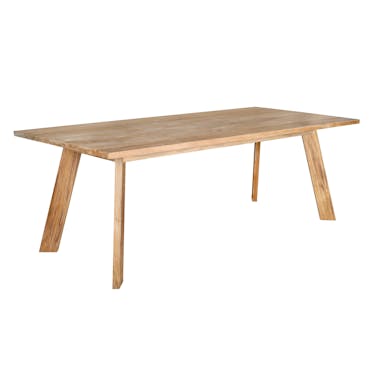  Table de repas 220 cm en bois teck massif naturel