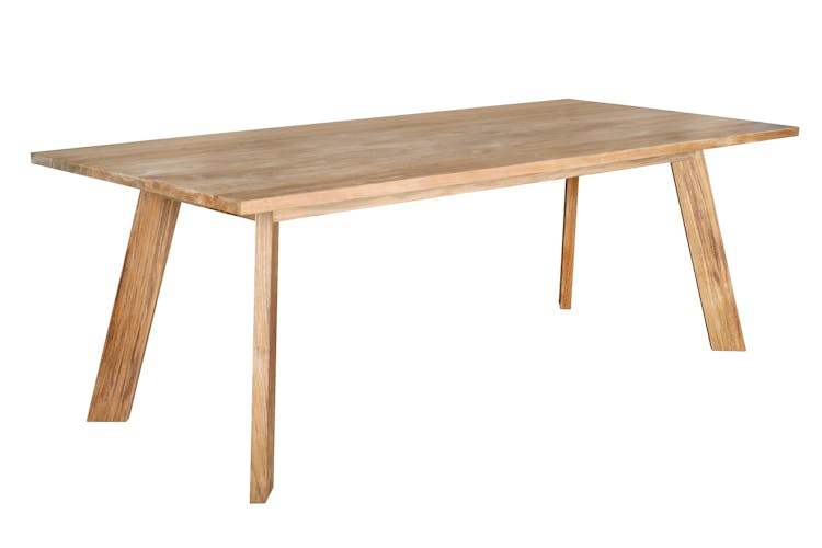Table de repas 220 cm en bois teck massif naturel