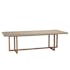 Table de repas béton beige pieds bois design DIKA