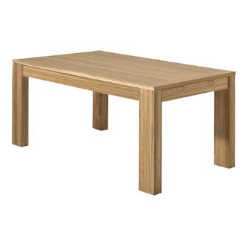 Table de Repas bois naturel en Chêne massif 160x90x77cm MALMOE