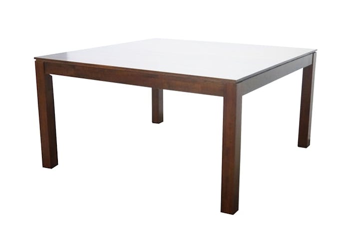 Table de repas carrée Hévéa 150x150x76cm HELENA