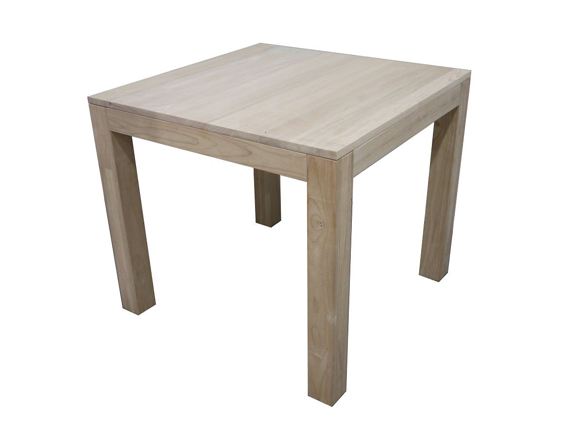 Table de repas carrée Hévéa 85x85x76cm HELENA