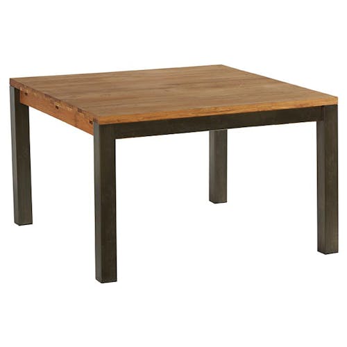 Table de repas chêne et métal carrée 125x125x78 FERSCOTT