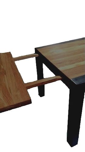 Table a manger extensible en bois et metal style indutriel