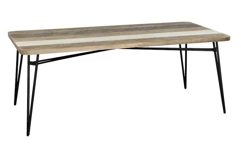 Table a manger bois pieds metal epingle de style contemporain