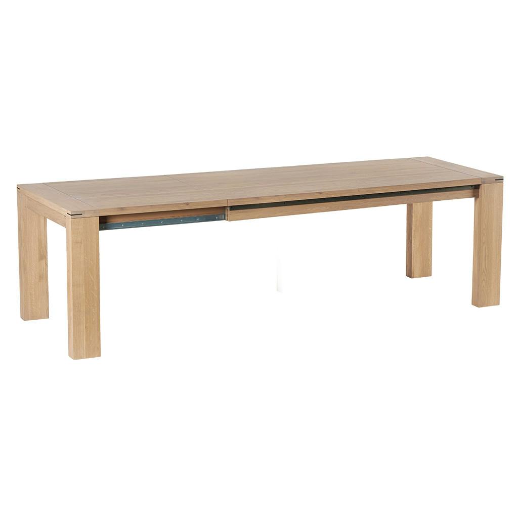 Table de repas extensible Chêne ciré 180/260x90x76cm CUBA