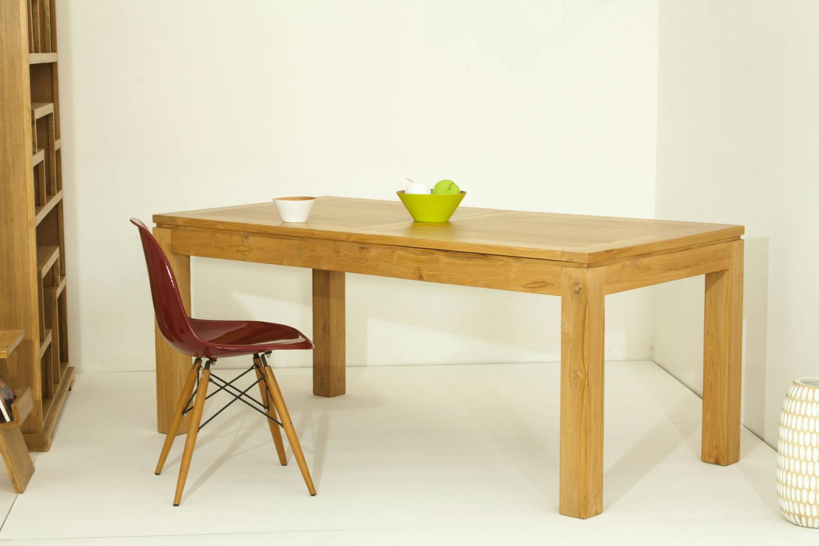 Table de Repas extensible en Teck massif naturel 190/230x90x77cm MIRISSA