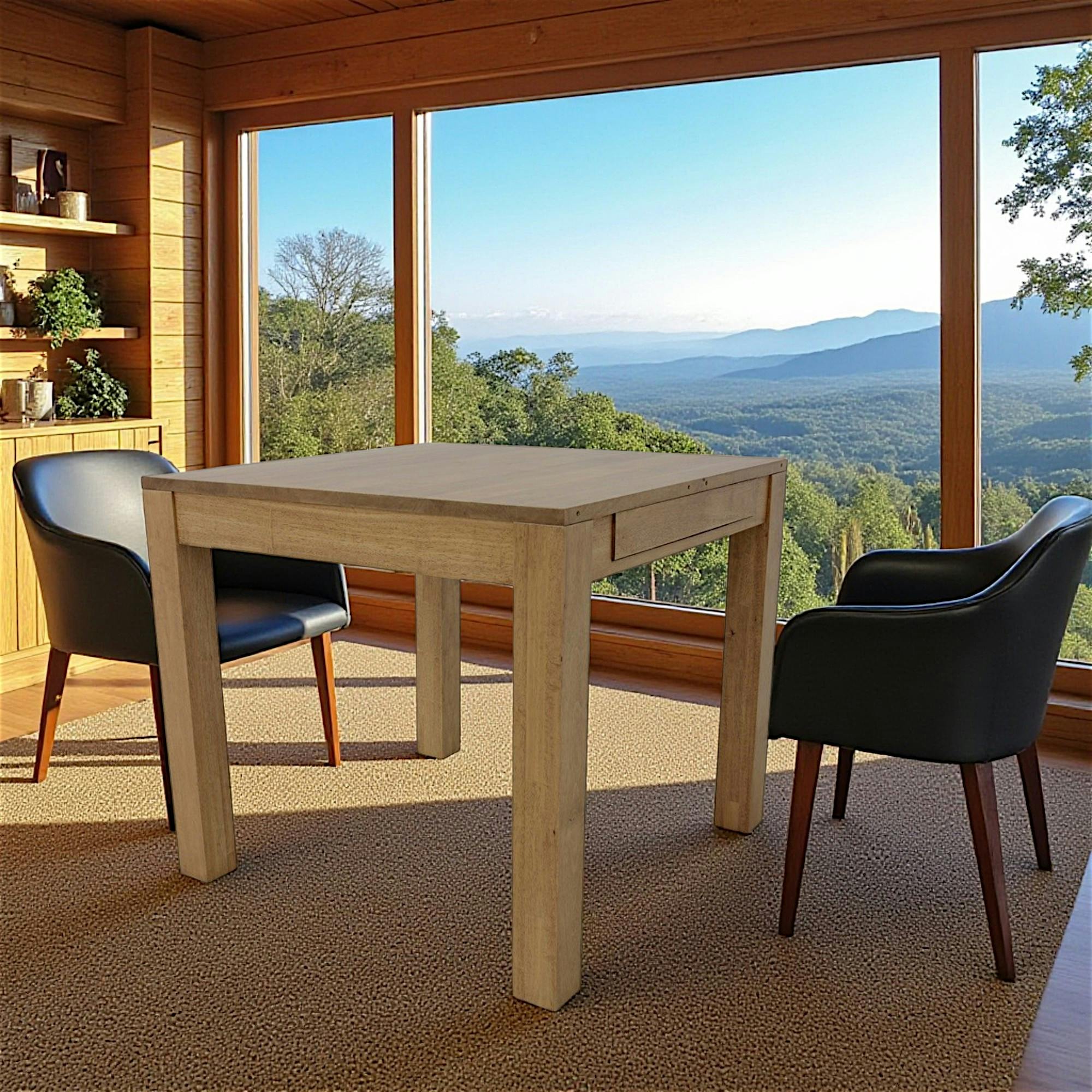Table de repas extensible Hévéa 85/147x85x76cm HELENA
