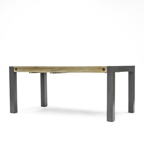 Table a manger extensible en bois et metal style industriel