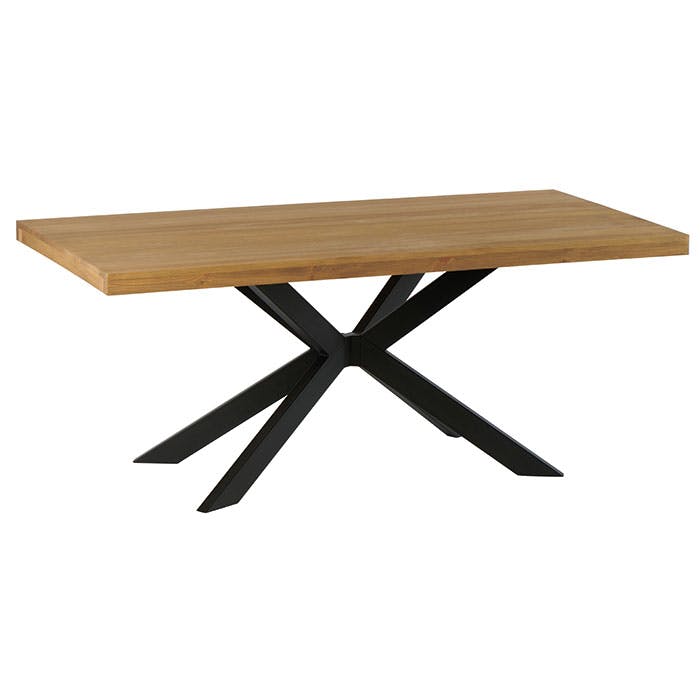 Table de repas extensible pin brossé pied croisé 180 cm IASI