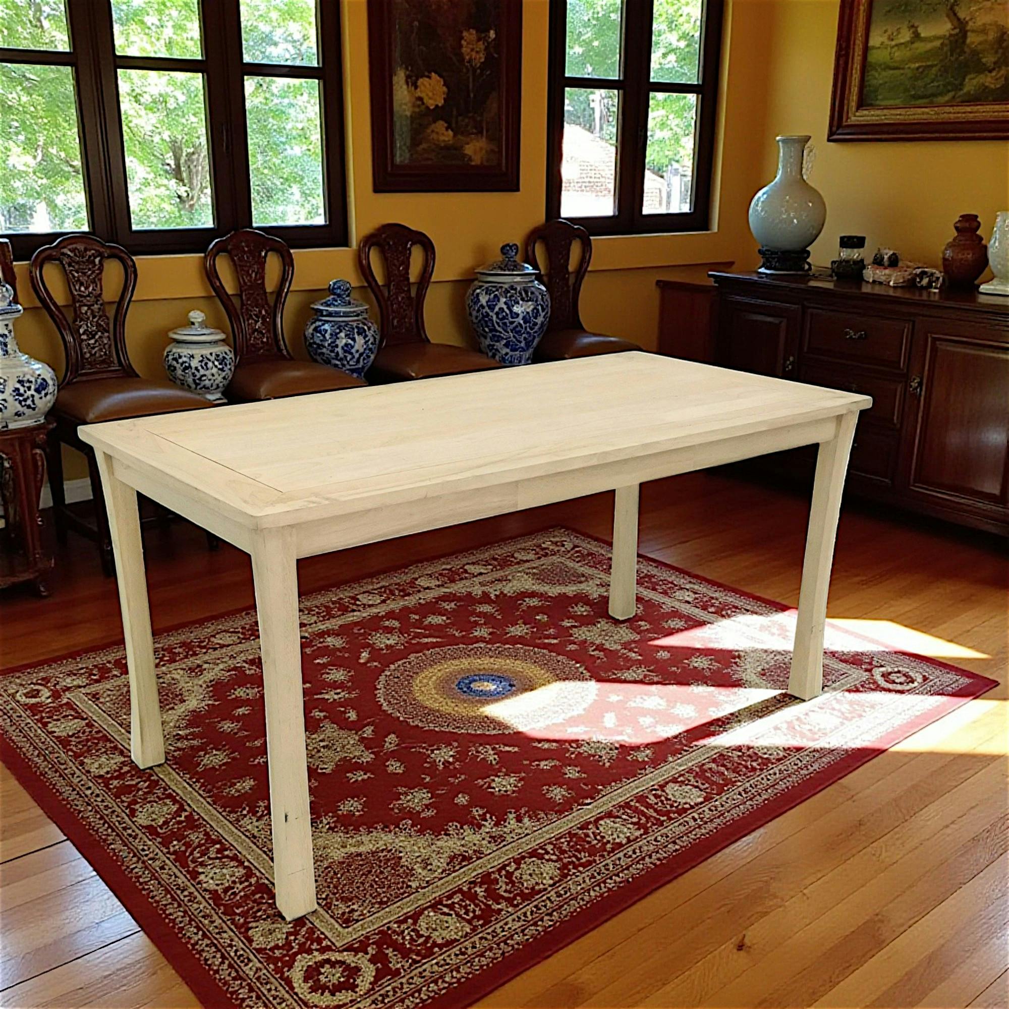 Table de repas Hévéa 150x75x73cm MAORI