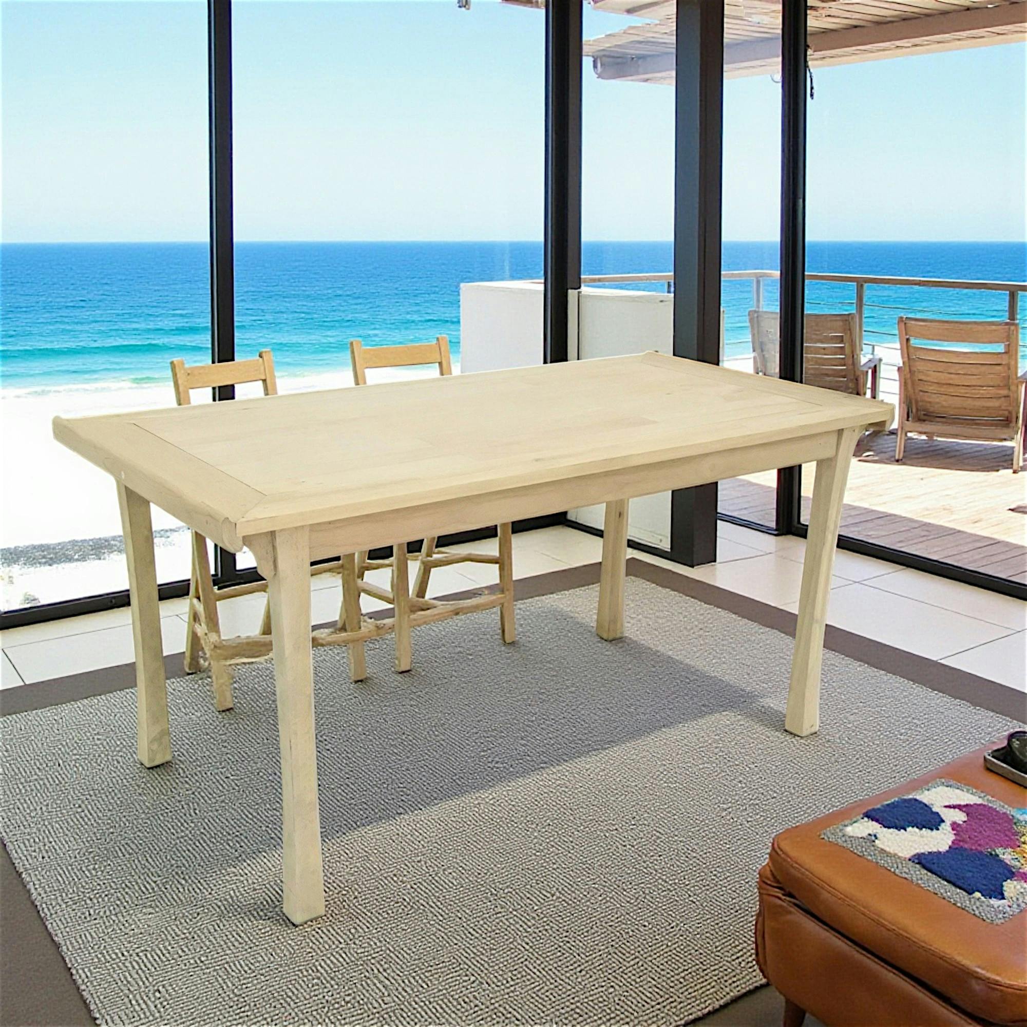 Table de repas Hévéa 150x75x74cm MAORI