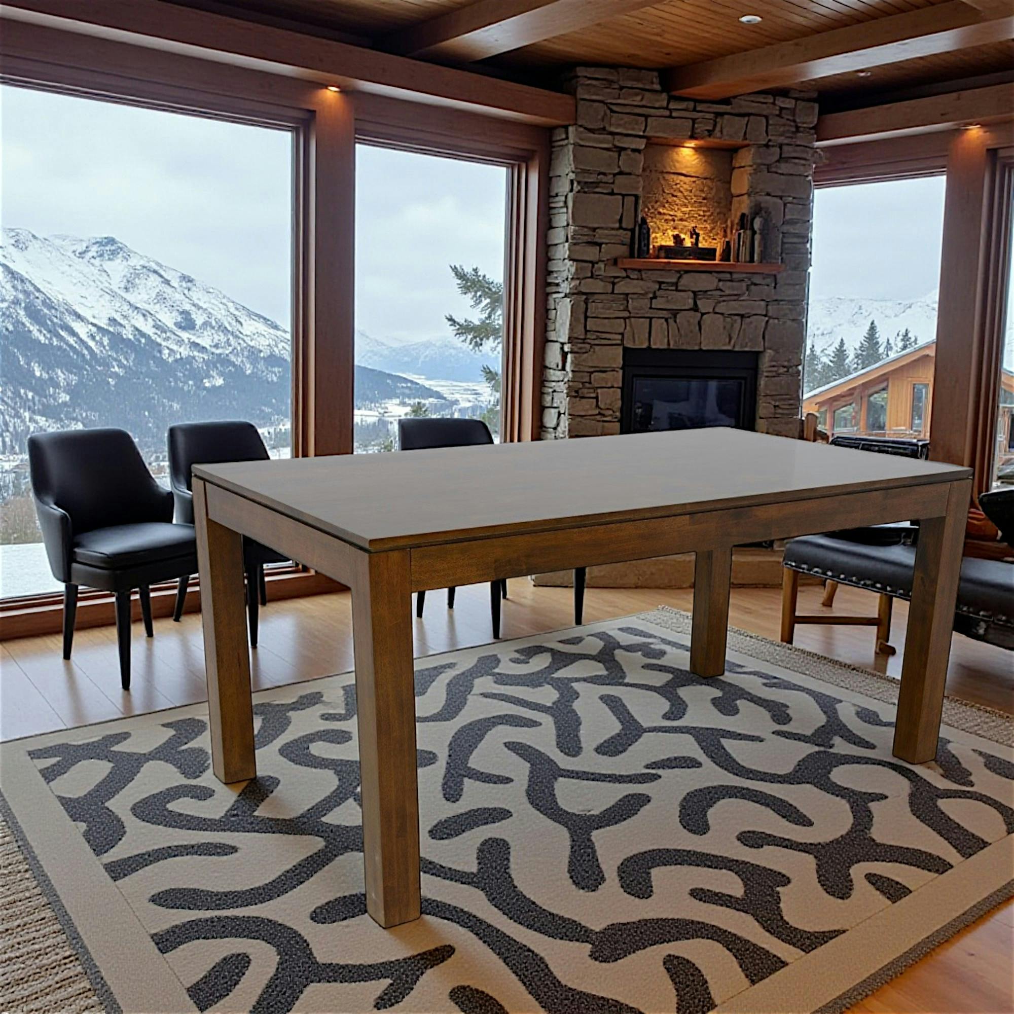 Table de repas Hévéa 160x90x76cm HELENA