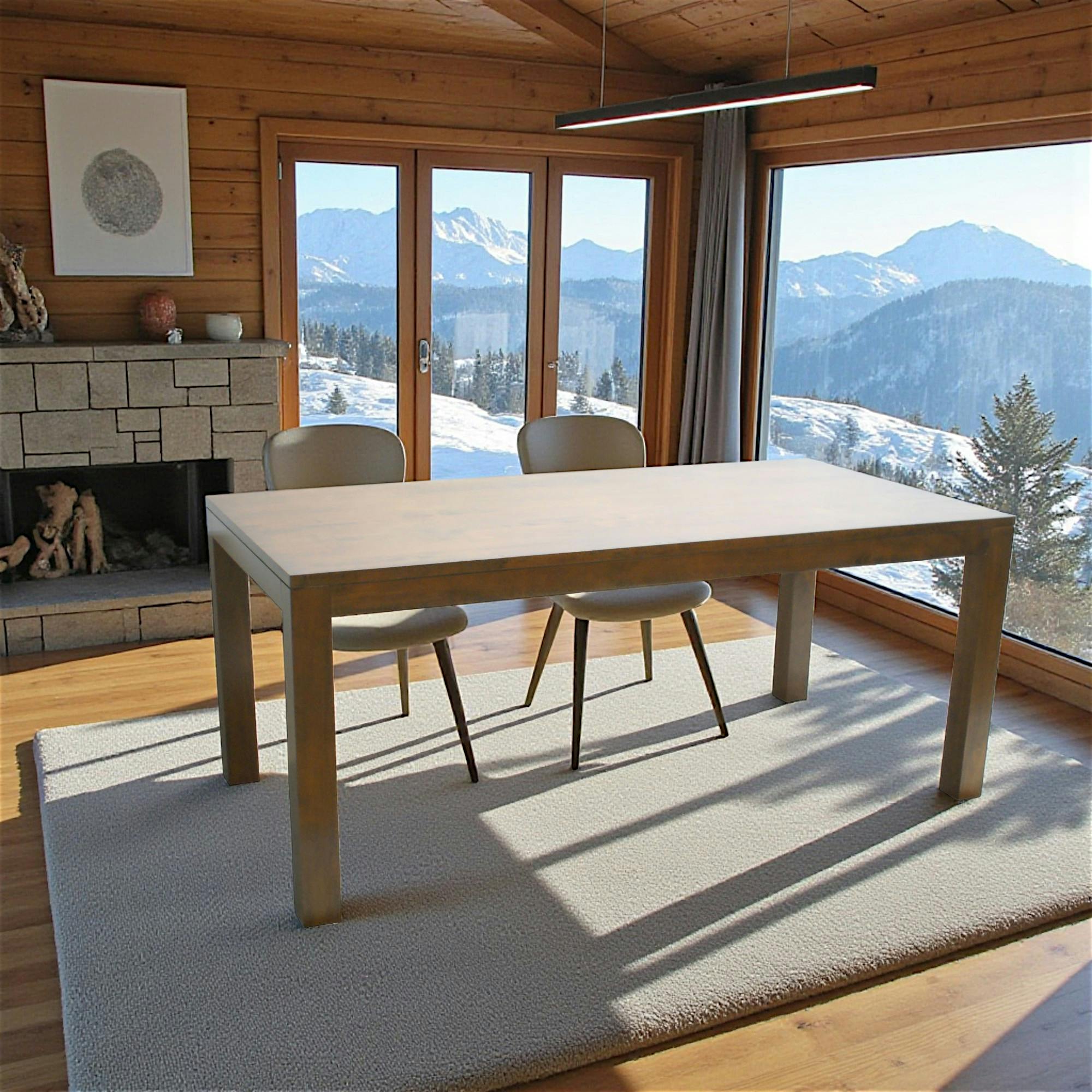 Table de repas Hévéa 180x90X75cm OLGA
