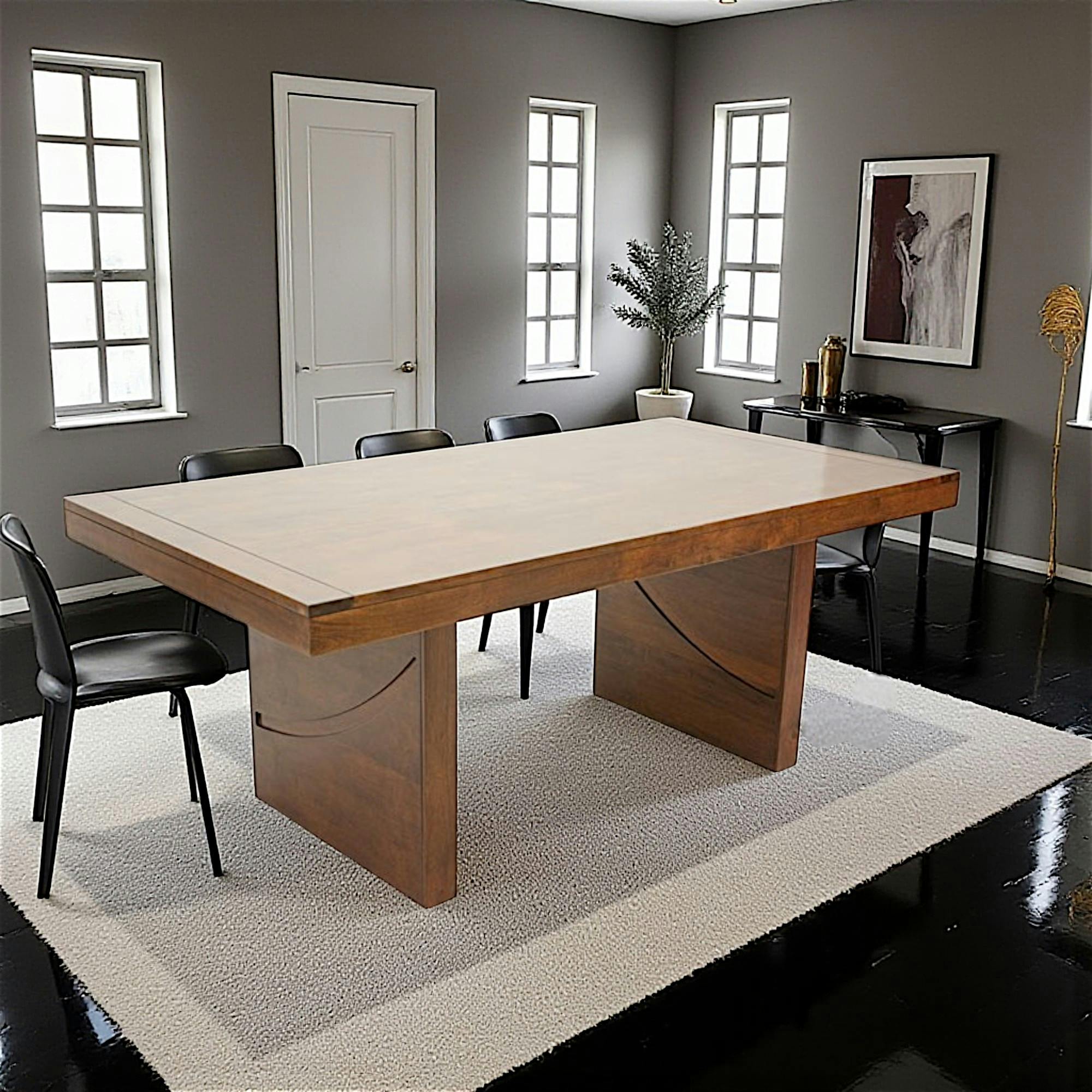 Table de repas Hévéa 190x100x76cm NIAGARA