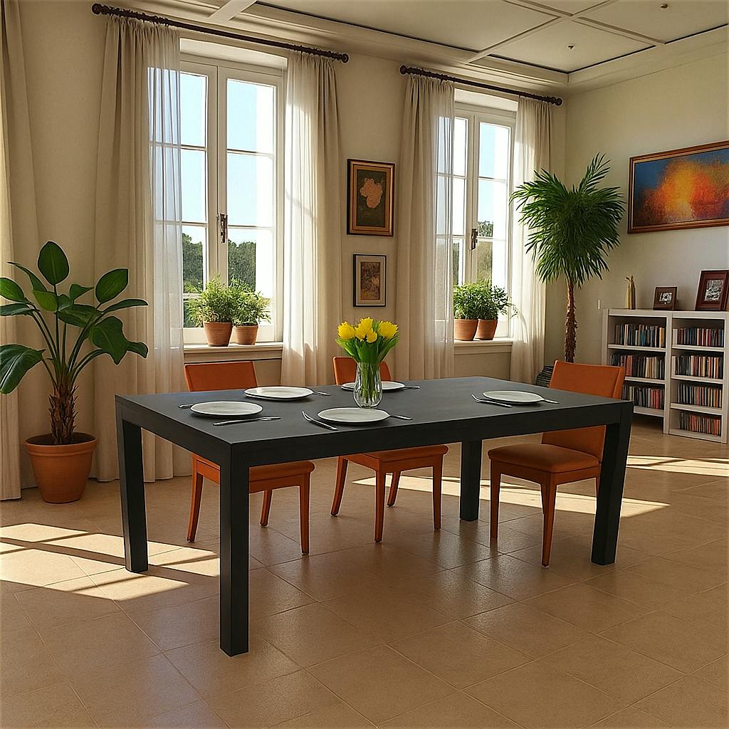Table de repas Hévéa 225x100X75cm OLGA