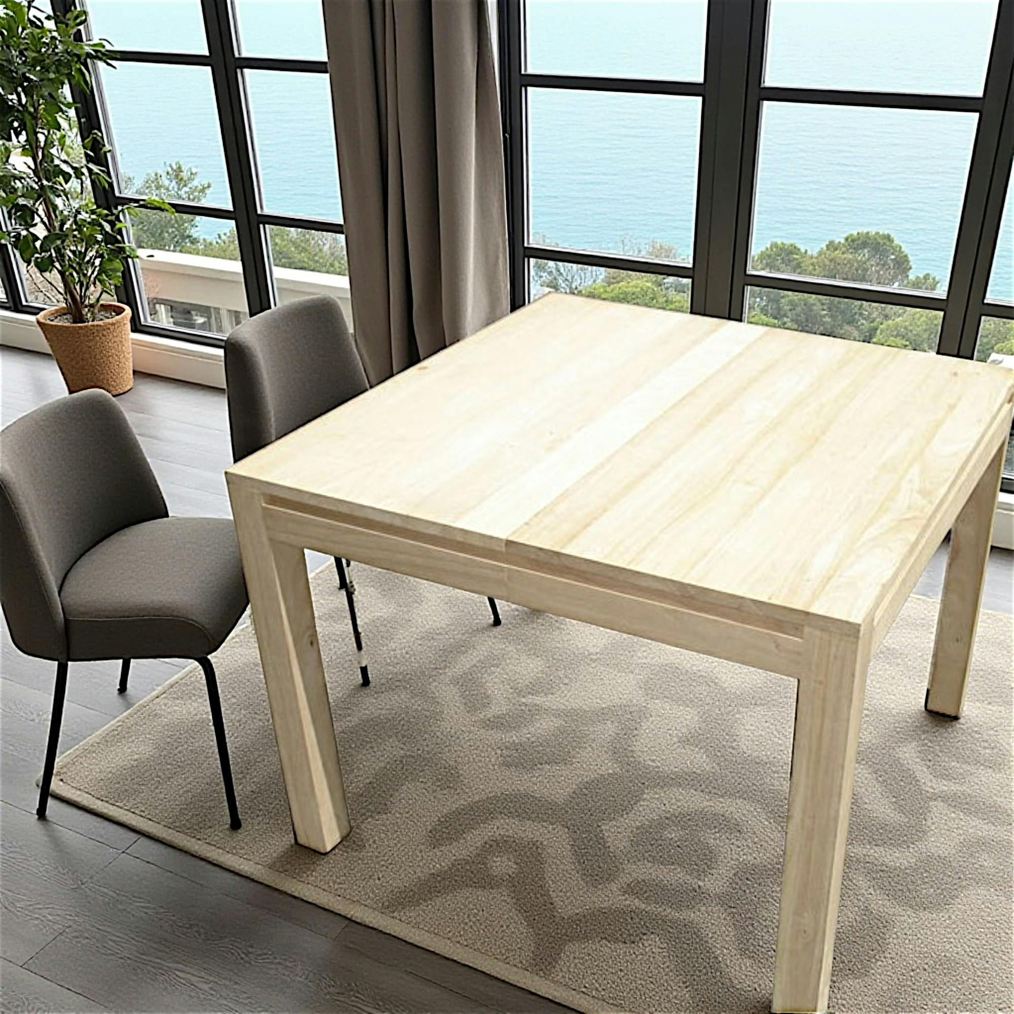 Table de repas Hévéa extensible 100/200x100x76cm OLGA