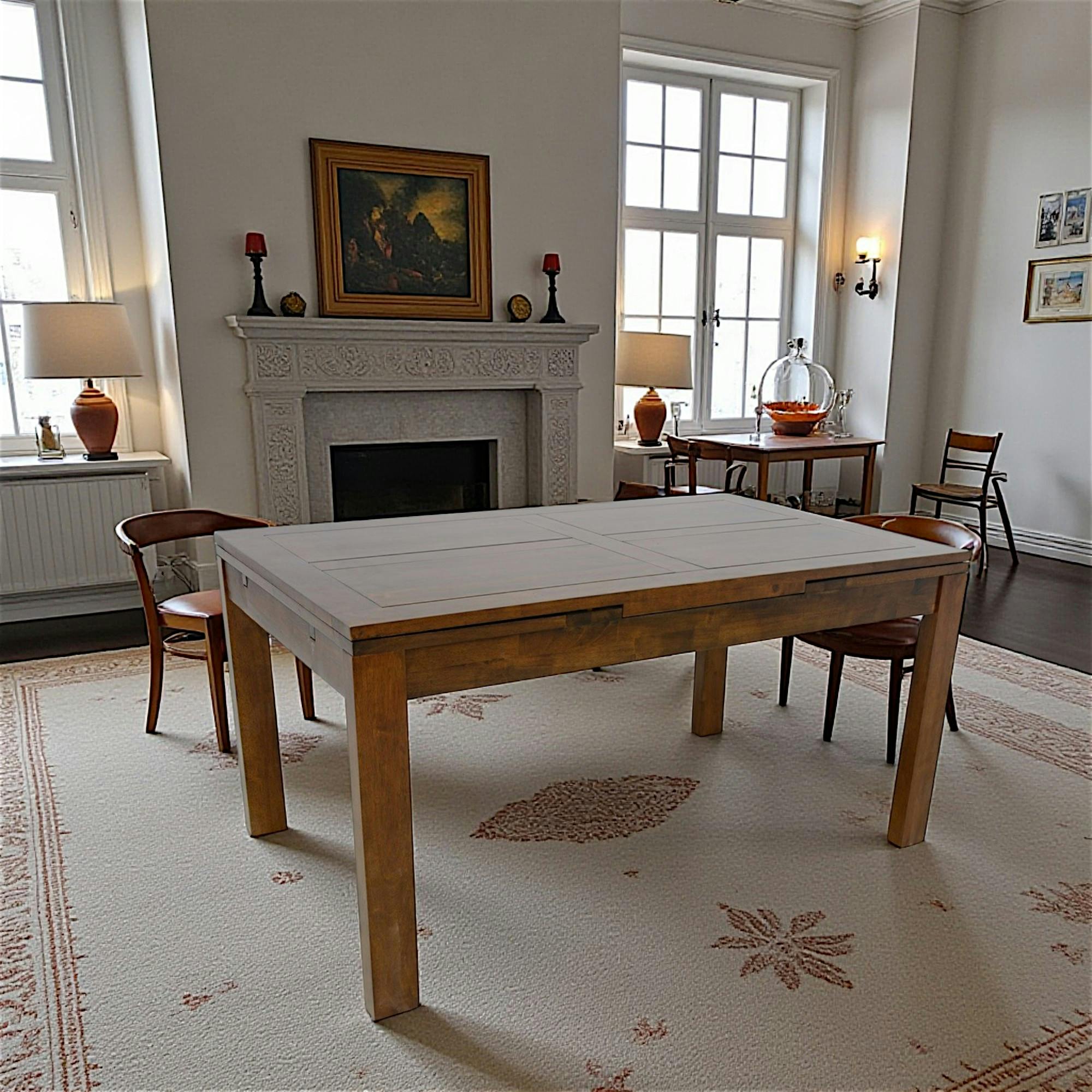 Table de repas Hévéa extensible 150/230x90x76cm OLGA