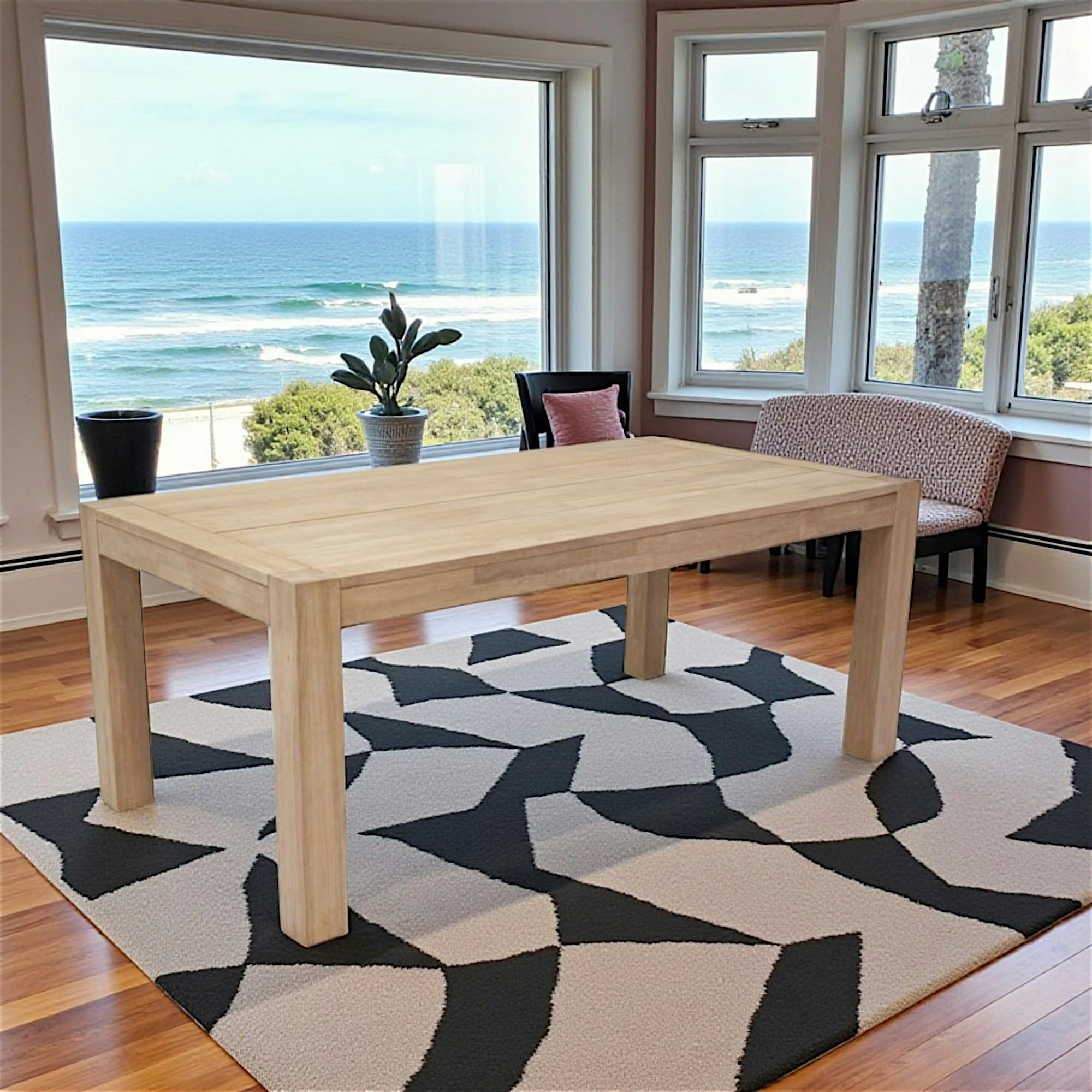 Table de repas Hévéa extensible 190/250x100x76cm ATTAN