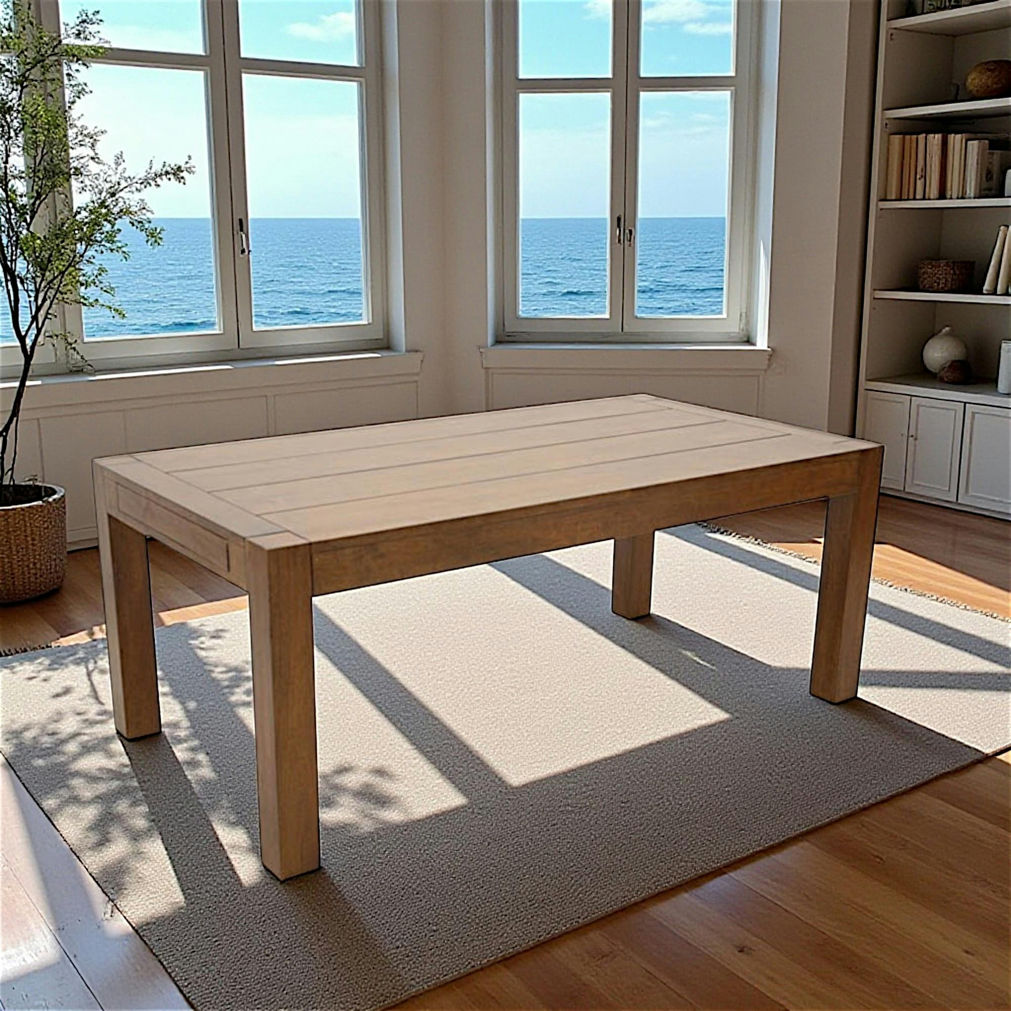 Table de repas Hévéa extensible 190/290x100x76cm ATTAN