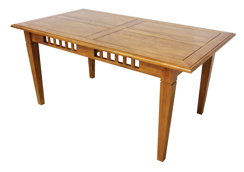 Table de repas Hévéa style Colonial, 1  tiroir, 160x90x76cm MAORI