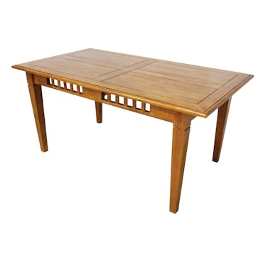  Table de repas Hévéa style Colonial, 1  tiroir, 160x90x76cm MAORI