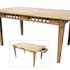 Table de repas Hévéa style Colonial, 1  tiroir, 160x90x76cm MAORI