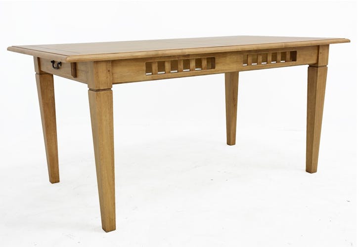 Table de repas Hévéa style Colonial, 1  tiroir, 160x90x76cm MAORI
