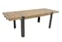 Table de repas rectangle extensible hévéa recyclé blanchi et métal noirci 150/230X90X76cm DOCKER