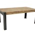 Table de repas rectangle extensible hévéa recyclé blanchi et métal noirci 180/260X100X76cm DOCKER