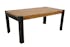Table de repas rectangle extensible hévéa recyclé naturel et métal noirci 180/260X100X76cm DOCKER