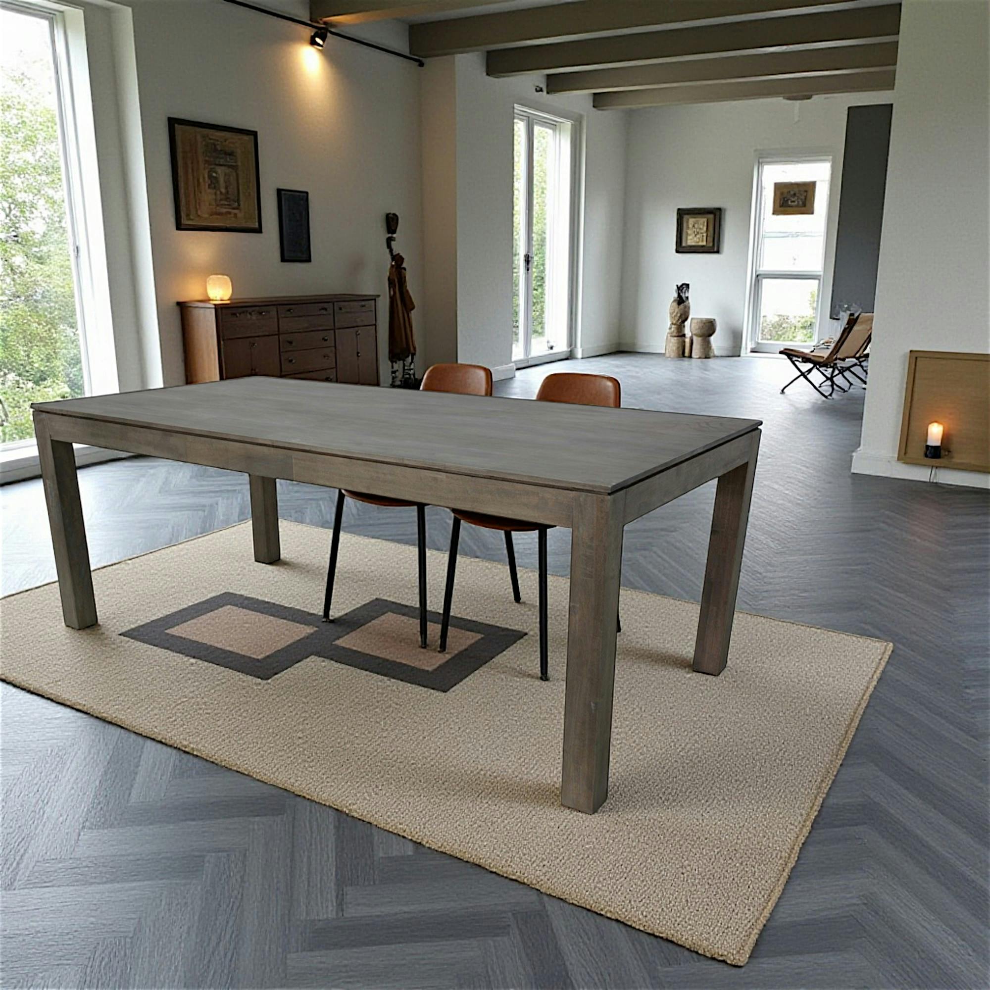Table de repas rectangle Hévéa 200x100x76cm HELENA
